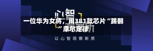 一位华为女将，用381款芯片“踢翻	”摩尔定律-第3张图片