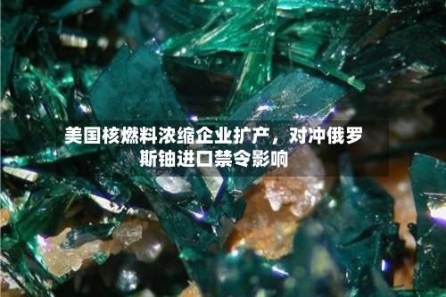 美国核燃料浓缩企业扩产，对冲俄罗斯铀进口禁令影响-第2张图片