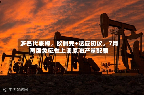 多名代表称，欧佩克+达成协议，7月再度象征性上调原油产量配额-第3张图片