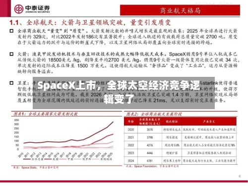SpaceX上市，全球太空经济竞争逻辑变了-第3张图片