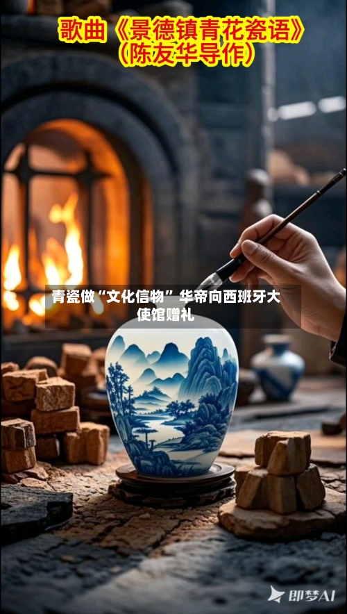 青瓷做“文化信物” 华帝向西班牙大使馆赠礼-第2张图片