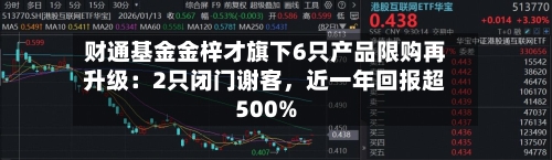 财通基金金梓才旗下6只产品限购再升级：2只闭门谢客，近一年回报超500%-第3张图片