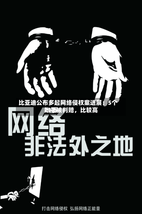 比亚迪公布多起网络侵权案进展：5个账号被判赔	，比较高21万-第2张图片