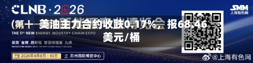 美油主力合约收跌0.17%，报68.46美元/桶