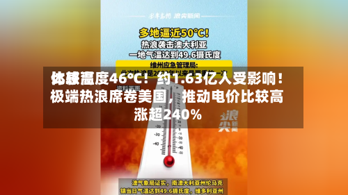 比较高体感温度46℃！约1.63亿人受影响！极端热浪席卷美国，推动电价比较高涨超240%-第2张图片