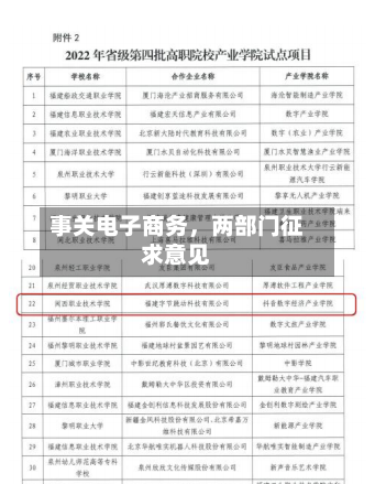事关电子商务	，两部门征求意见-第3张图片