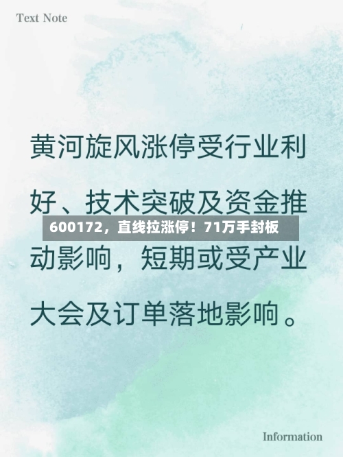 600172，直线拉涨停！71万手封板-第3张图片