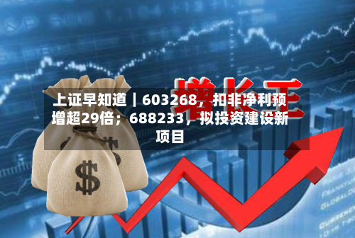 上证早知道｜603268，扣非净利预增超29倍；688233	，拟投资建设新项目-第2张图片