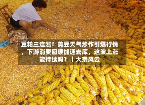 豆粕三连涨！美豆天气炒作引爆行情，下游消费回暖加速去库，这波上涨能持续吗？｜大宗风云-第2张图片