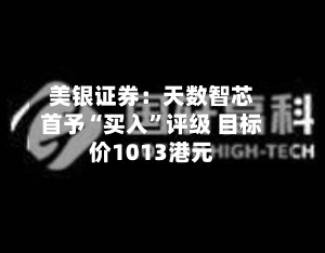 美银证券：天数智芯首予“买入”评级 目标价1013港元-第2张图片