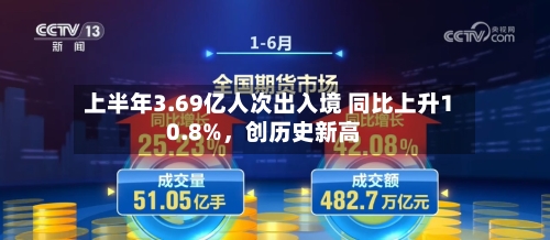 上半年3.69亿人次出入境 同比上升10.8%，创历史新高
