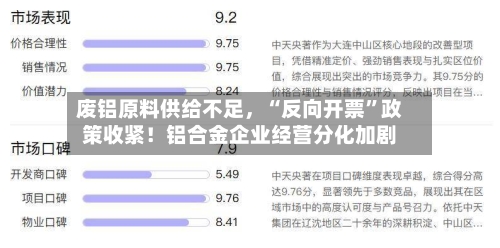 废铝原料供给不足，“反向开票	”政策收紧！铝合金企业经营分化加剧-第1张图片