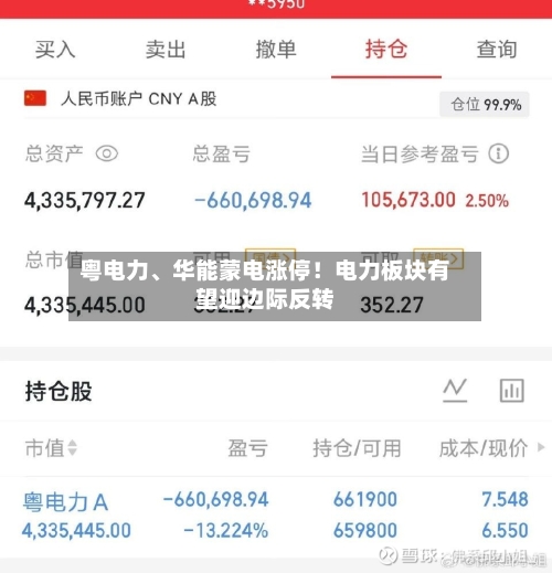 粤电力、华能蒙电涨停！电力板块有望迎边际反转-第2张图片