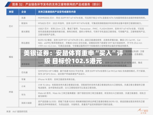 美银证券：安踏体育重申“买入	”评级 目标价102.5港元-第3张图片