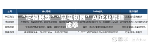 “芯模联动”“算电协同” AI企业聚指成拳-第3张图片