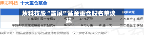 从科技股“霸屏	”基金重仓股名单谈起-第3张图片