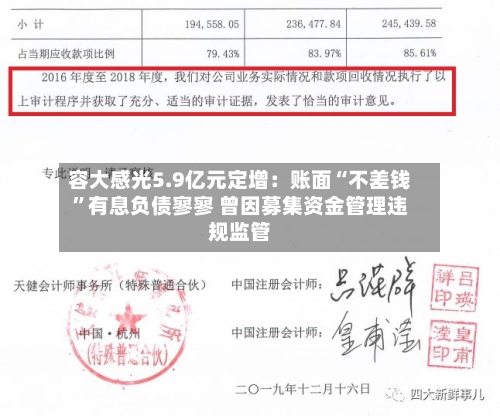 容大感光5.9亿元定增：账面“不差钱”有息负债寥寥 曾因募集资金管理违规监管-第3张图片