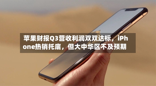 苹果财报Q3营收利润双双达标，iPhone热销托底，但大中华区不及预期-第2张图片