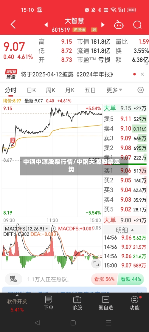 中钢中源股票行情/中钢天源股票走势