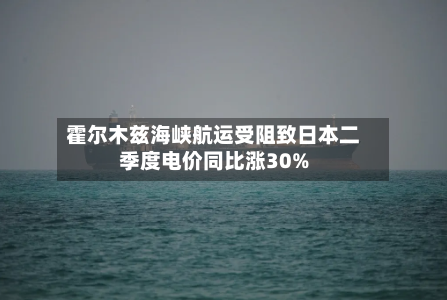 霍尔木兹海峡航运受阻致日本二季度电价同比涨30%-第1张图片