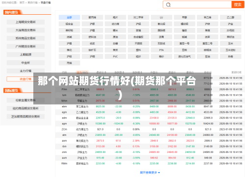 那个网站期货行情好(期货那个平台)-第1张图片