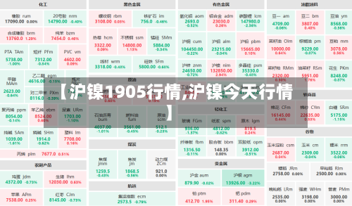 【沪镍1905行情,沪镍今天行情】