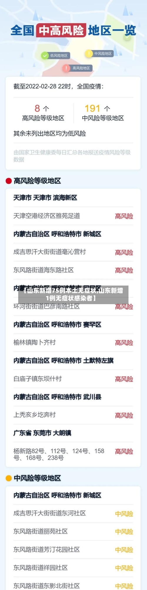 【山东新增75例本土无症状,山东新增1例无症状感染者】-第2张图片