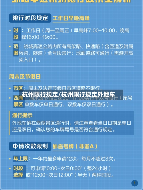 杭州限行规定/杭州限行规定外地车-第2张图片