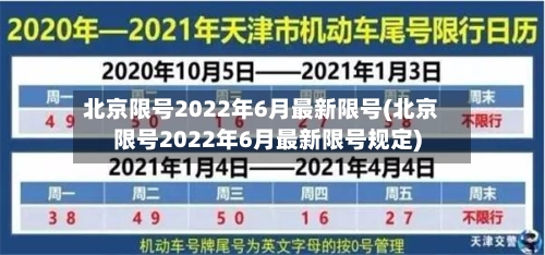 北京限号2022年6月最新限号(北京限号2022年6月最新限号规定)-第3张图片
