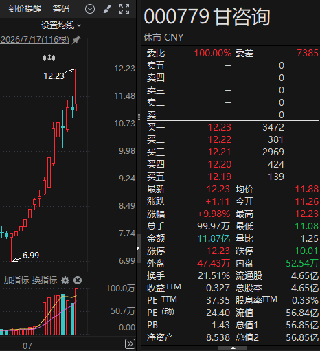 甘咨询紧急澄清！“高盛重仓持有	”报道不实